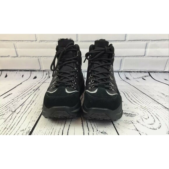 UGG Hiker All Weather Waterproof Boots 1112367 Black Wool Lined Mens Size M8 W9 main image 6